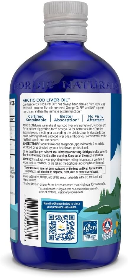 Nordic Naturals Arctic Cod Liver Oil, Orange - 16 oz
