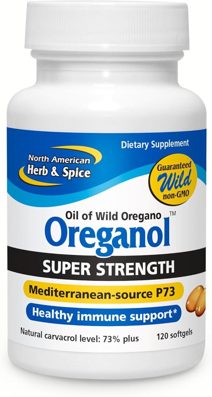 North American Herb and Spice, Super Strength Oreganol P73 Softgels, 120 Count