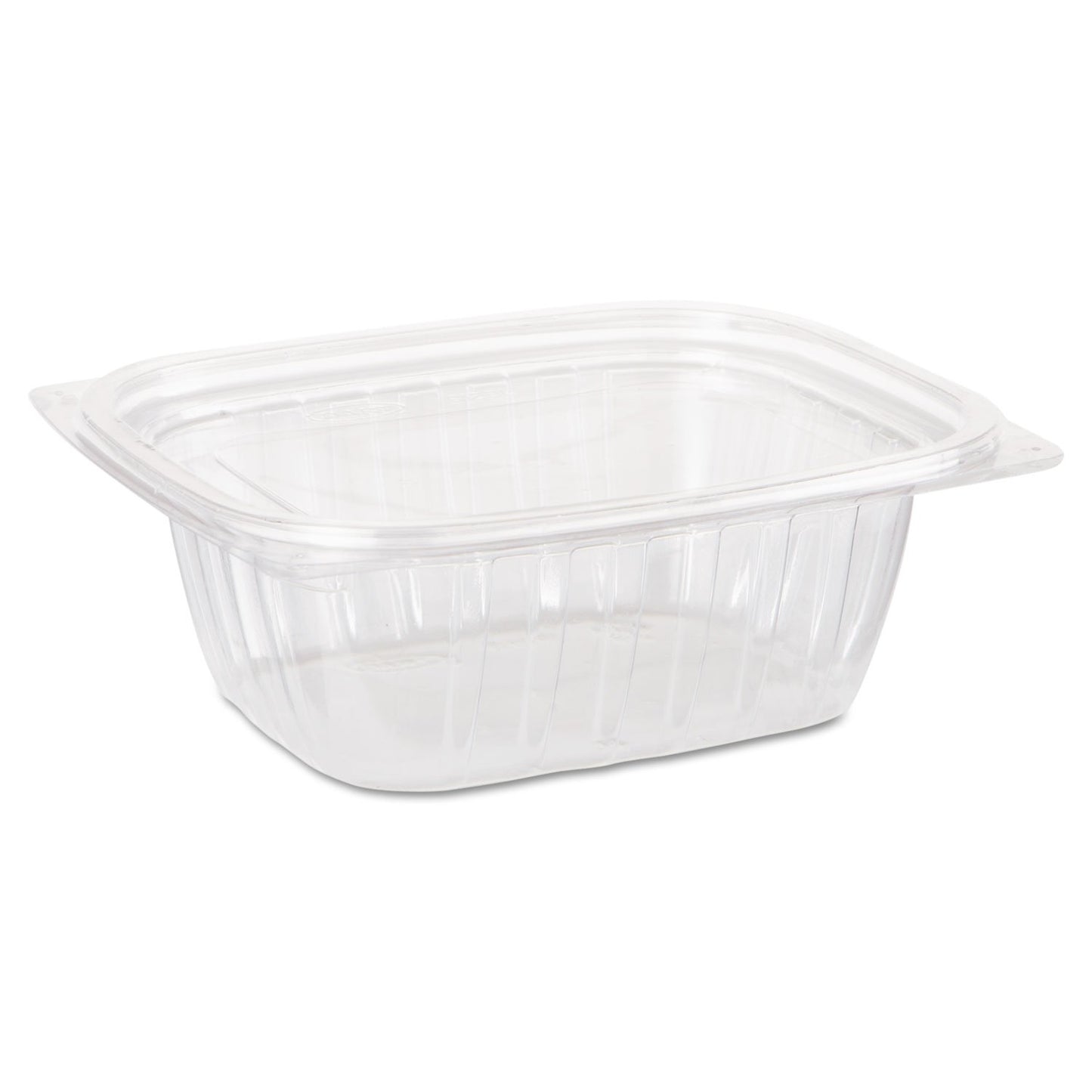 Dart CH8DED 8 oz Tamper-Resistant Clear Hinged Container with Dome Lid (Case of 200)