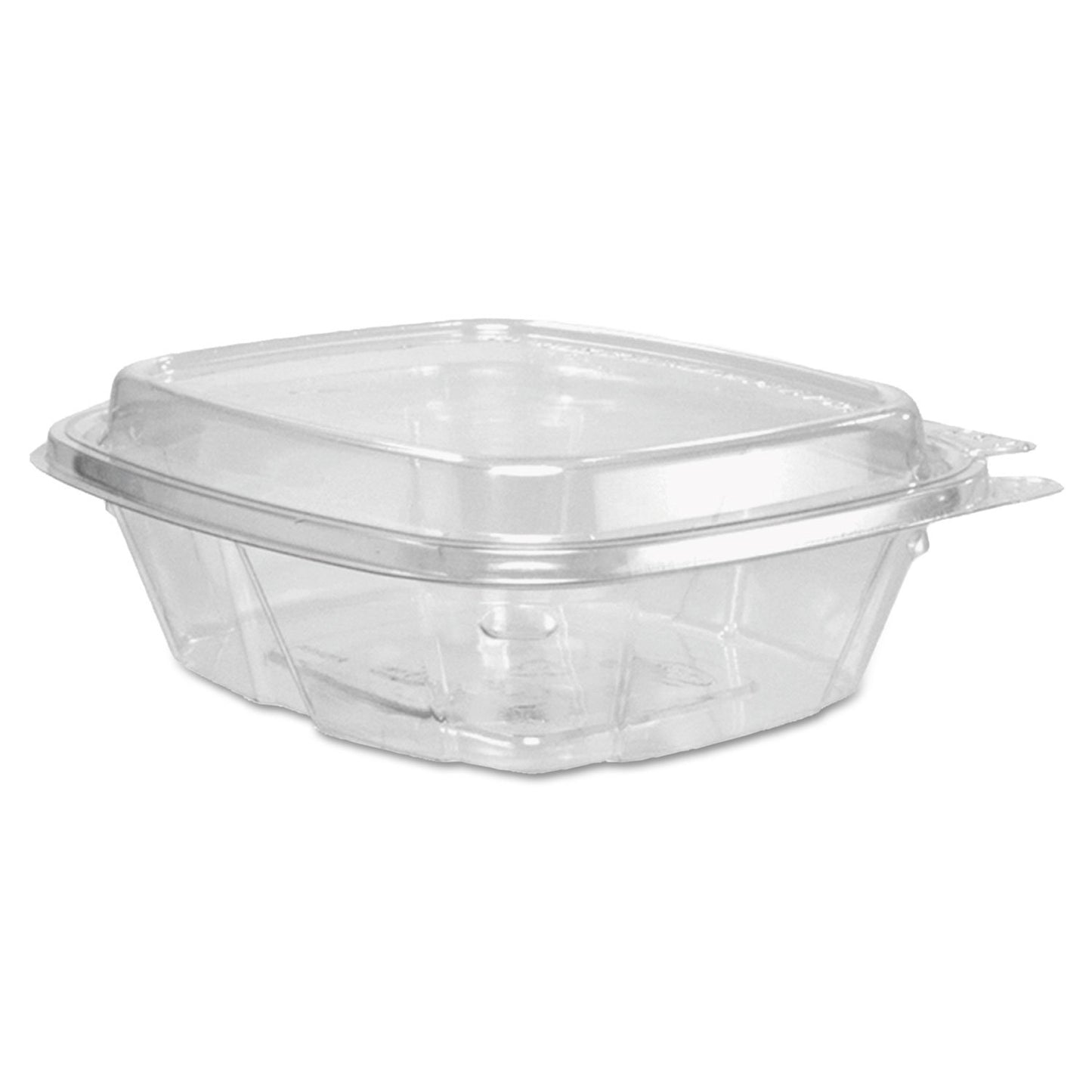 Dart CH8DED 8 oz Tamper-Resistant Clear Hinged Container with Dome Lid (Case of 200)