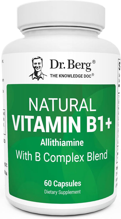 Dr. Berg Natural Vitamin B1 B6 B12 Complex, 60 Capsules