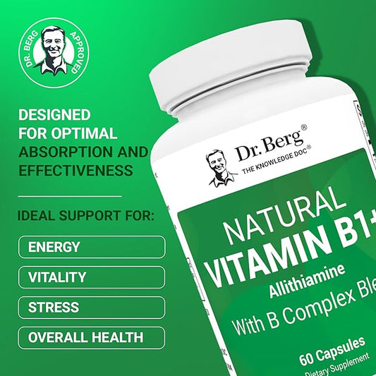 Dr. Berg Natural Vitamin B1 B6 B12 Complex, 60 Capsules
