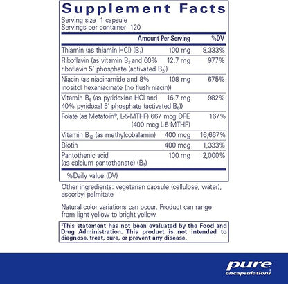 Pure Encapsulations B-Complex Plus, 120 Capsules