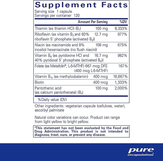 Pure Encapsulations B-Complex Plus, 120 Capsules
