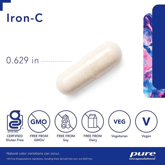 Pure Encapsulations Iron-C - 15 mg, 60 Capsules
