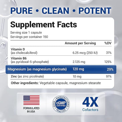 Dr. Berg Maximum Strength 4-in-1 Chelated Magnesium Glycinate, 150 capsules