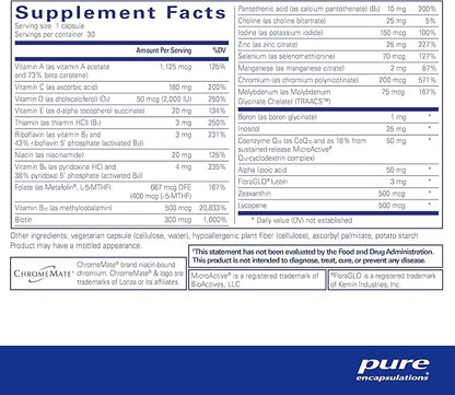 Pure Encapsulations O.N.E. Multivitamin, 30 Capsules