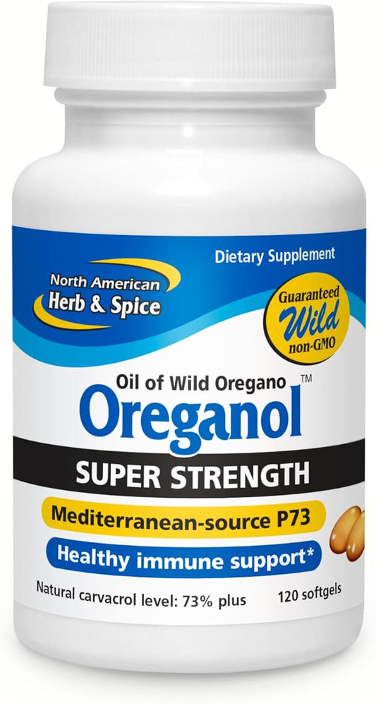 North American Herb and Spice, Super Strength Oreganol P73 Softgels, 120 Count