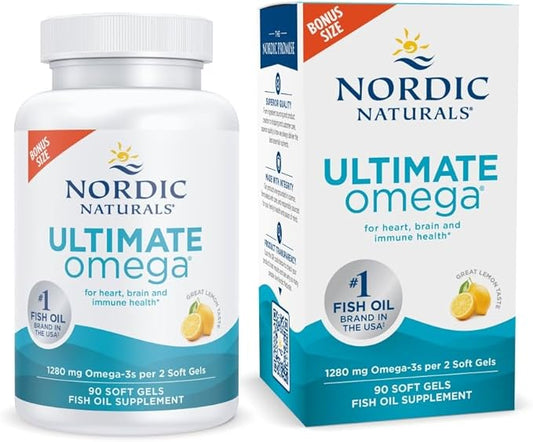 Nordic Naturals Ultimate Omega, Lemon Flavor, 90 Soft Gels